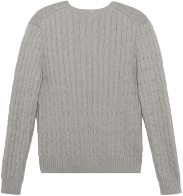 (Women) Polo Ralph Lauren Solid Embroidered Logo V-Neck Knit Sweater Women Light Grey 211570011-060 Lookbook (Women) Polo Ralph Lauren Solid Embroidered Logo V-Neck Knit Sweater Women Light Grey 211570011-060