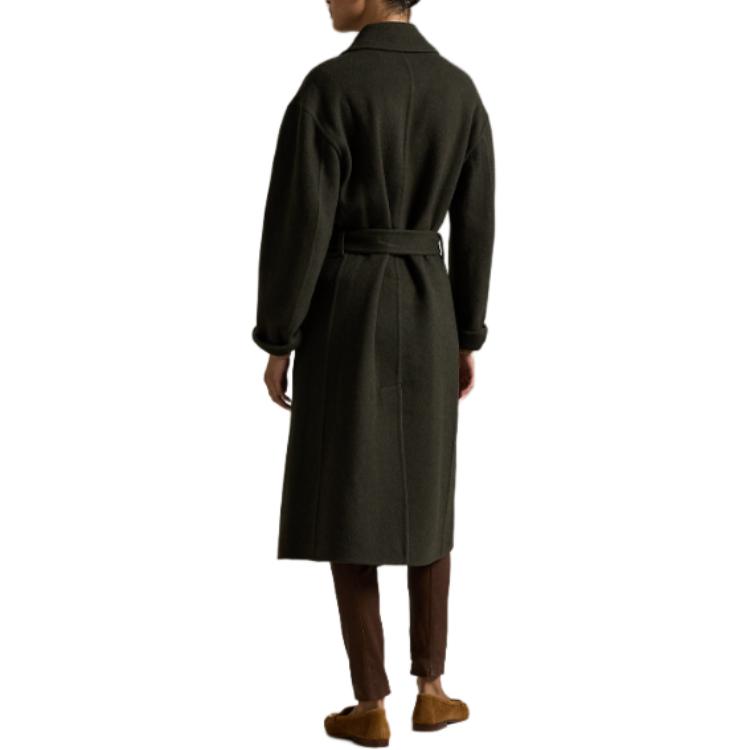 Shop (W) ポロラルフローレン ソリッドグリーン 長袖 ミドル丈 ベルト付きコート レディース WMPOOTWN2820285300