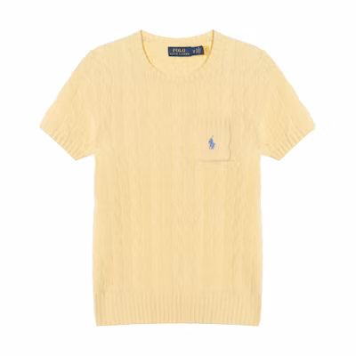 (Women) Polo Ralph Lauren Solid Logo Embroidered Crewneck Short Sleeve Sweater Women 211910423-003