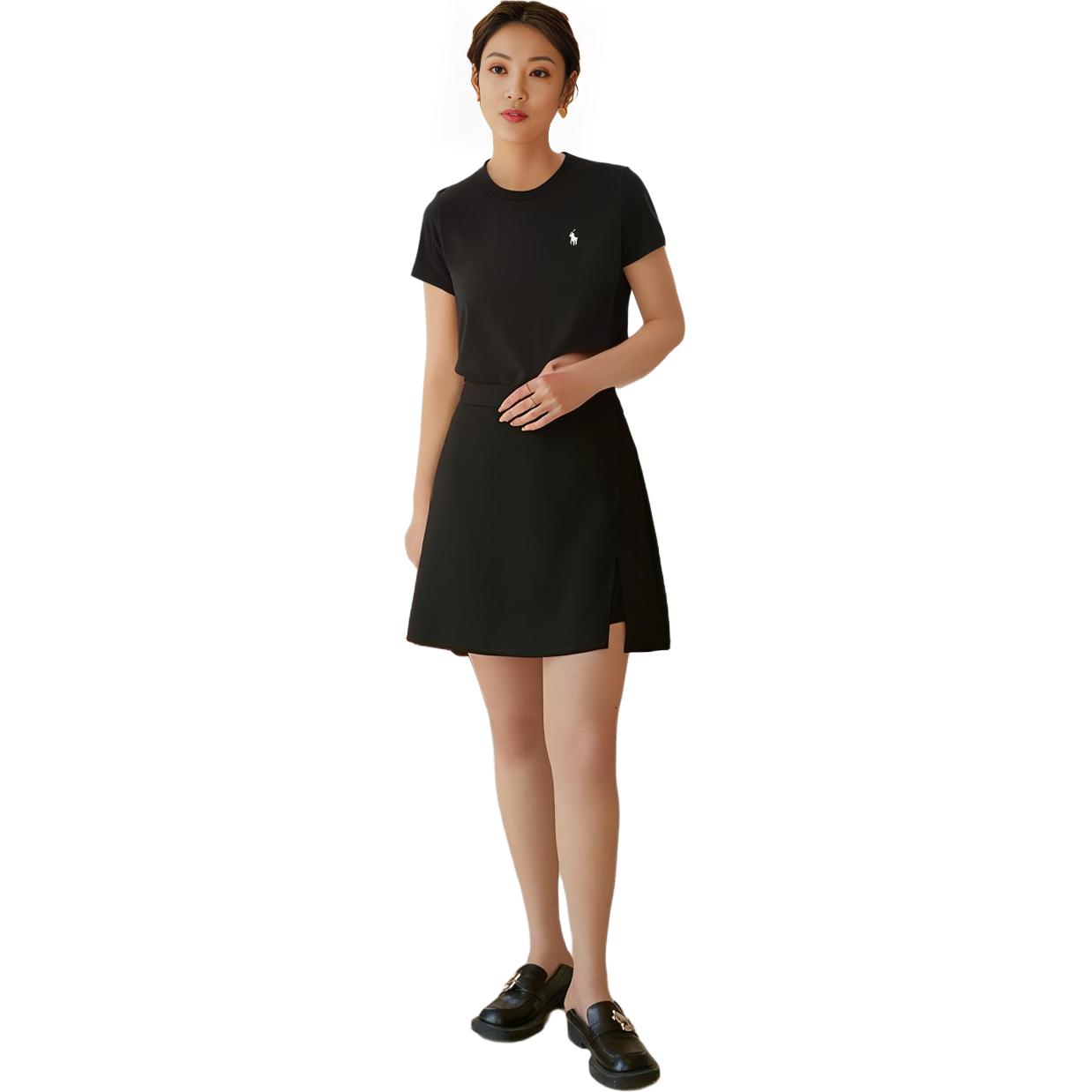 Shop (W) Polo Ralph Lauren 刺繡標誌女款圓領短袖T恤 黑色 SS23 211898698-007