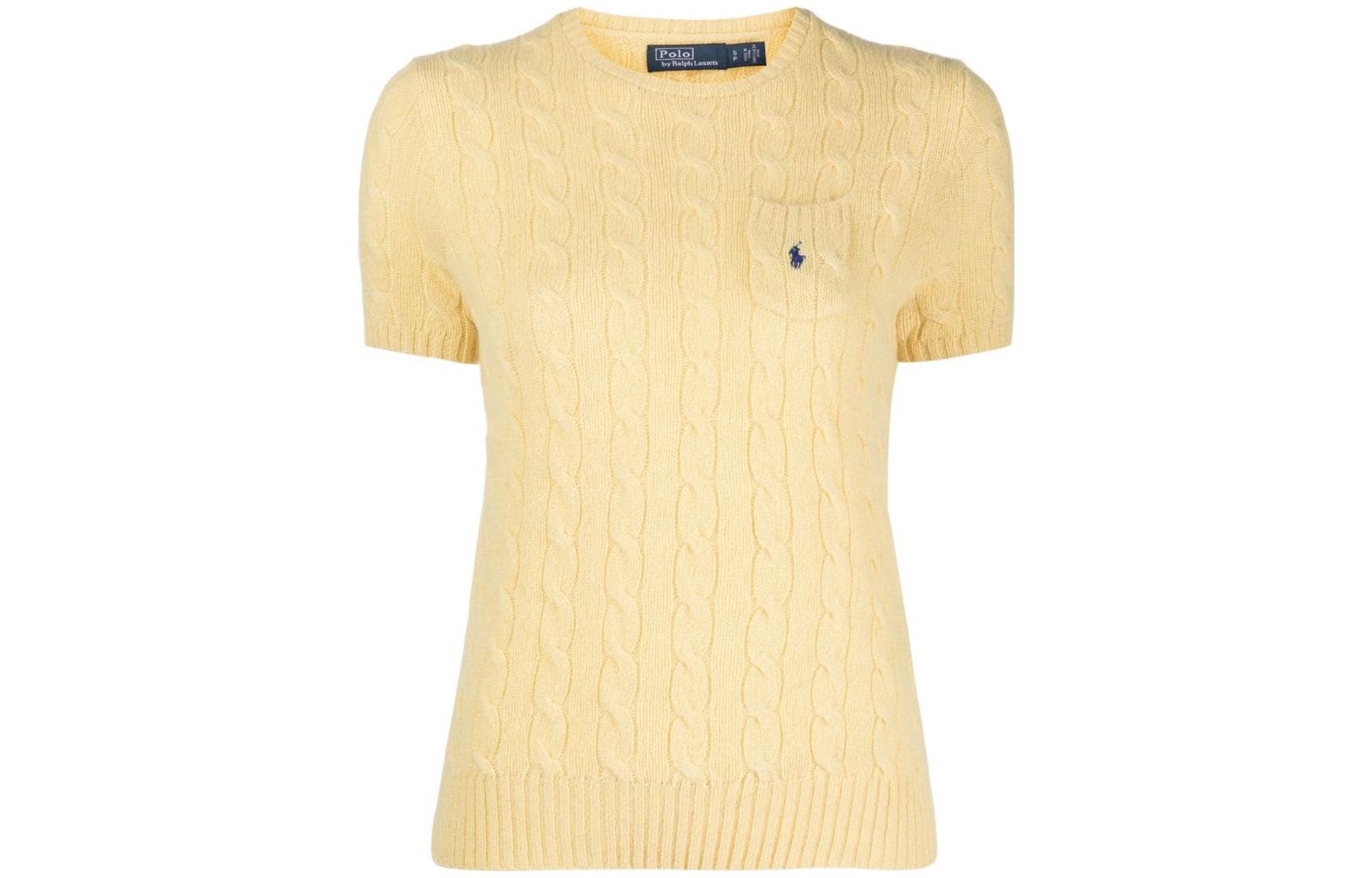 (Women) Polo Ralph Lauren Solid Logo Embroidered Crewneck Short Sleeve Sweater Women 211910423-003 圖 5