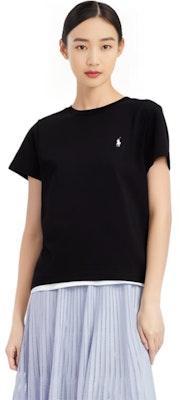 (W) Polo Ralph Lauren 刺繡標誌女款圓領短袖T恤 黑色 SS23 211898698-007 Purchase (W) Polo Ralph Lauren 刺繡標誌女款圓領短袖T恤 黑色 SS23 211898698-007