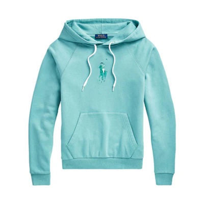 (Women) Polo Ralph Lauren Solid Logo Embroidered Hoodie Women’s Blue 211838143-007