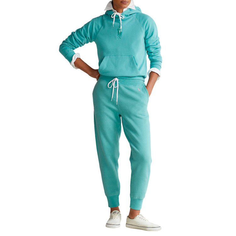 Lookbook (W) Polo Ralph Lauren 女士蓝色刺绣标志连帽衫 211838143-007
