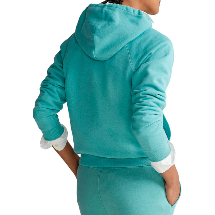 Shop (W) Polo Ralph Lauren 女士蓝色刺绣标志连帽衫 211838143-007