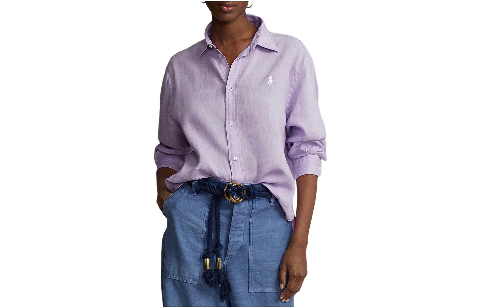 Order (W) Polo Ralph Lauren 刺繡Logo長袖襯衫 女款 211867454-004,211867454-029