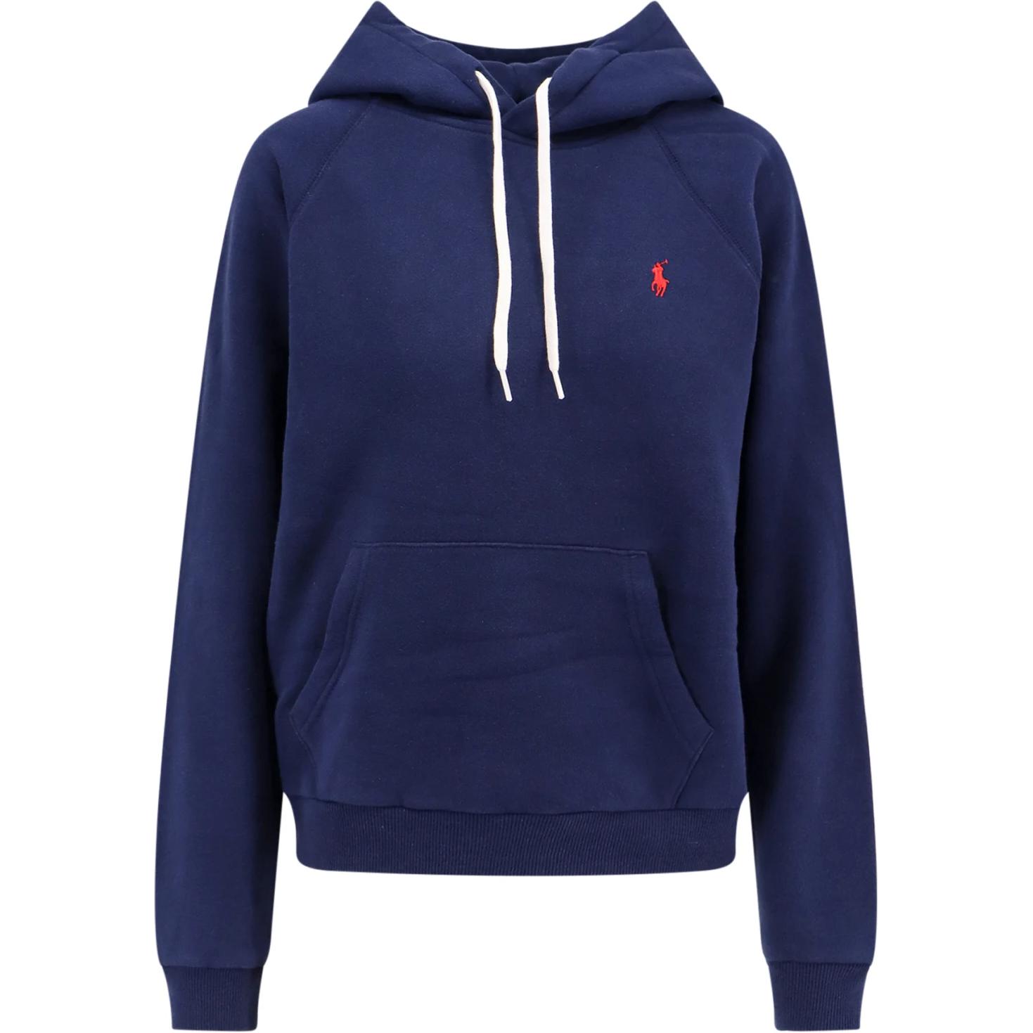 (Women) Polo Ralph Lauren Solid Logo Embroidered Navy Hoodie Pullover Women 211943007-002 圖 2