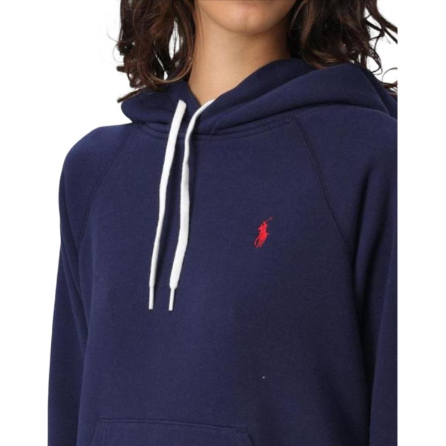 (Women) Polo Ralph Lauren Solid Logo Embroidered Navy Hoodie Pullover Women 211943007-002 圖 5