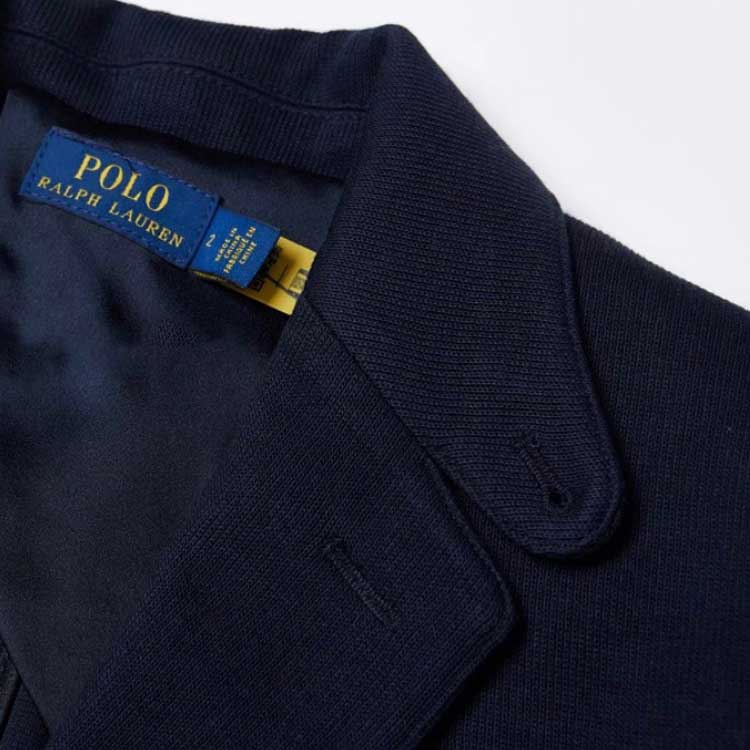 Details for (W) ポロラルフローレン ロゴ刺繍入り ネイビーブルーブレザージャケット 211857830-001