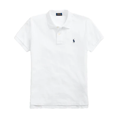 (Women) Polo Ralph Lauren Solid Logo Embroidered Short Sleeve Polo White (Womens). WMPOKNINN820144-100