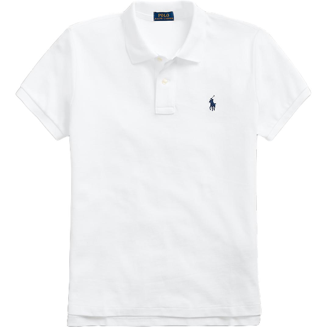 (Women) Polo Ralph Lauren Solid Logo Embroidered Short Sleeve Polo White (Womens). WMPOKNINN820144-100 圖 2