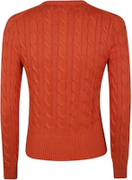 Lookbook (W) Polo Ralph Lauren Cardigan Lengan Panjang Logo Rajut Solid Orange. 211891643-022