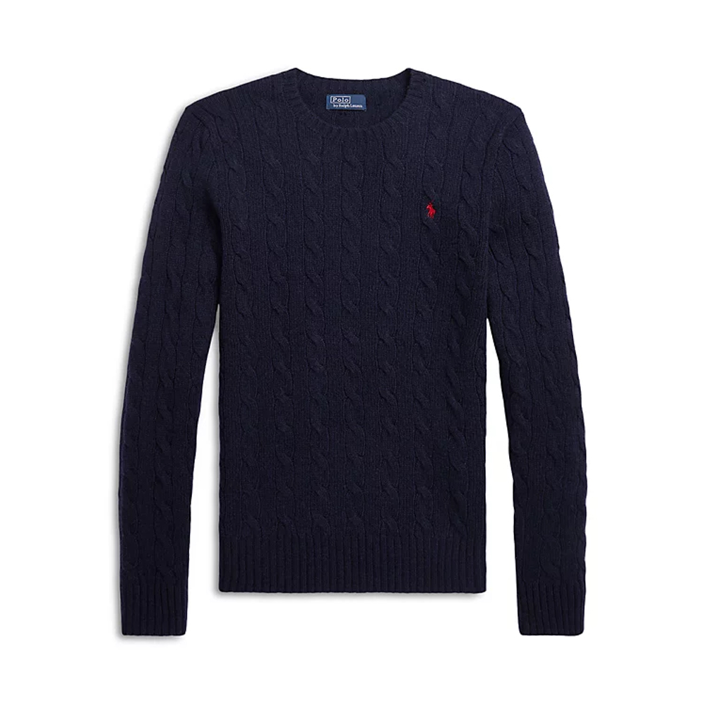 (Women) Polo Ralph Lauren Solid Logo Knit Sweater Navy Blue (). 211910421-003