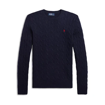 (Women) Polo Ralph Lauren Solid Logo Knit Sweater Navy Blue (). 211910421-003