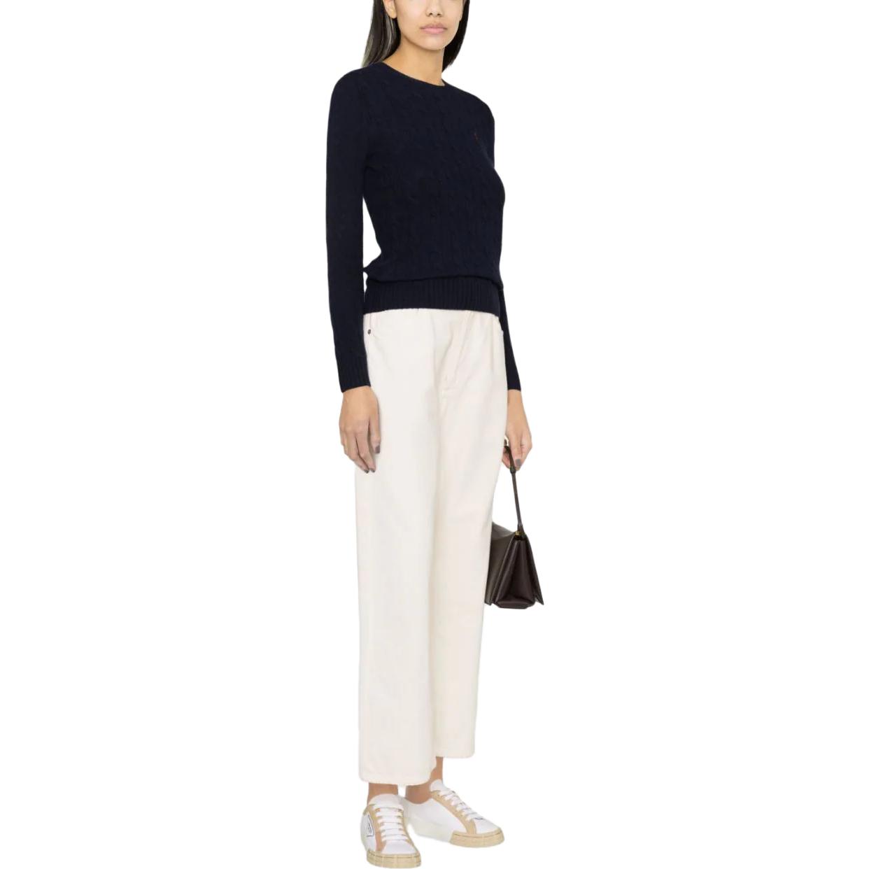 (Women) Polo Ralph Lauren Solid Logo Knit Sweater Navy Blue (). 211910421-003 圖 5