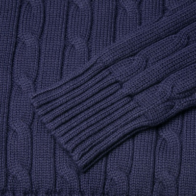 (W) 폴로 랄프 로렌 솔리드 로고 V넥 니트 스웨터 네이비 블루. 211570011-011 2