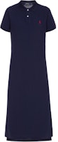 (Women) Polo Ralph Lauren Solid Pony Embroidered Polo Collar Midi Dress . 211839442001 (Women) Polo Ralph Lauren Solid Pony Embroidered Polo Collar Midi Dress . 211839442001