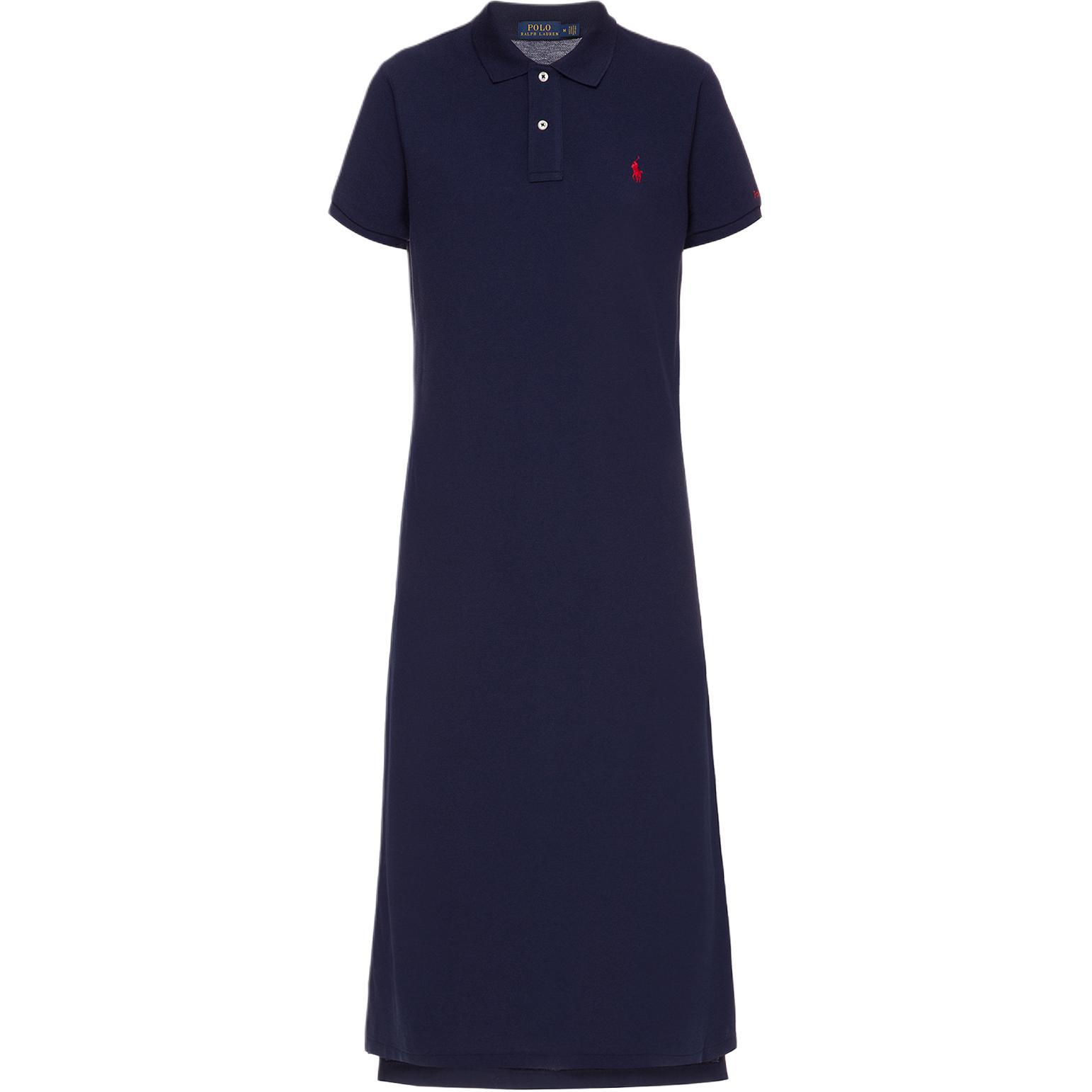 Order (W) Polo Ralph Lauren 刺繡小馬標中長款Polo領連身裙. 211839442001