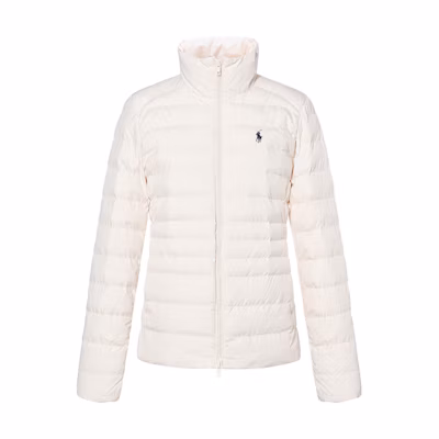 (Women) Polo Ralph Lauren Solid Pony Embroidered Zip Cotton Jacket Women’s Beige. 211956534001