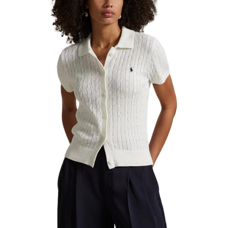 (Women) Polo Ralph Lauren Solid Short-Sleeve Knit Shirt Women’s White 211963486-001 圖 3