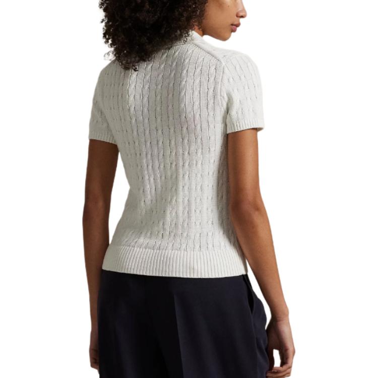(Women) Polo Ralph Lauren Solid Short-Sleeve Knit Shirt Women’s White 211963486-001 圖 4