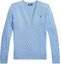 Buy (W) Polo Ralph Lauren 女士蓝色纯色V领针织毛衣 211910422-004