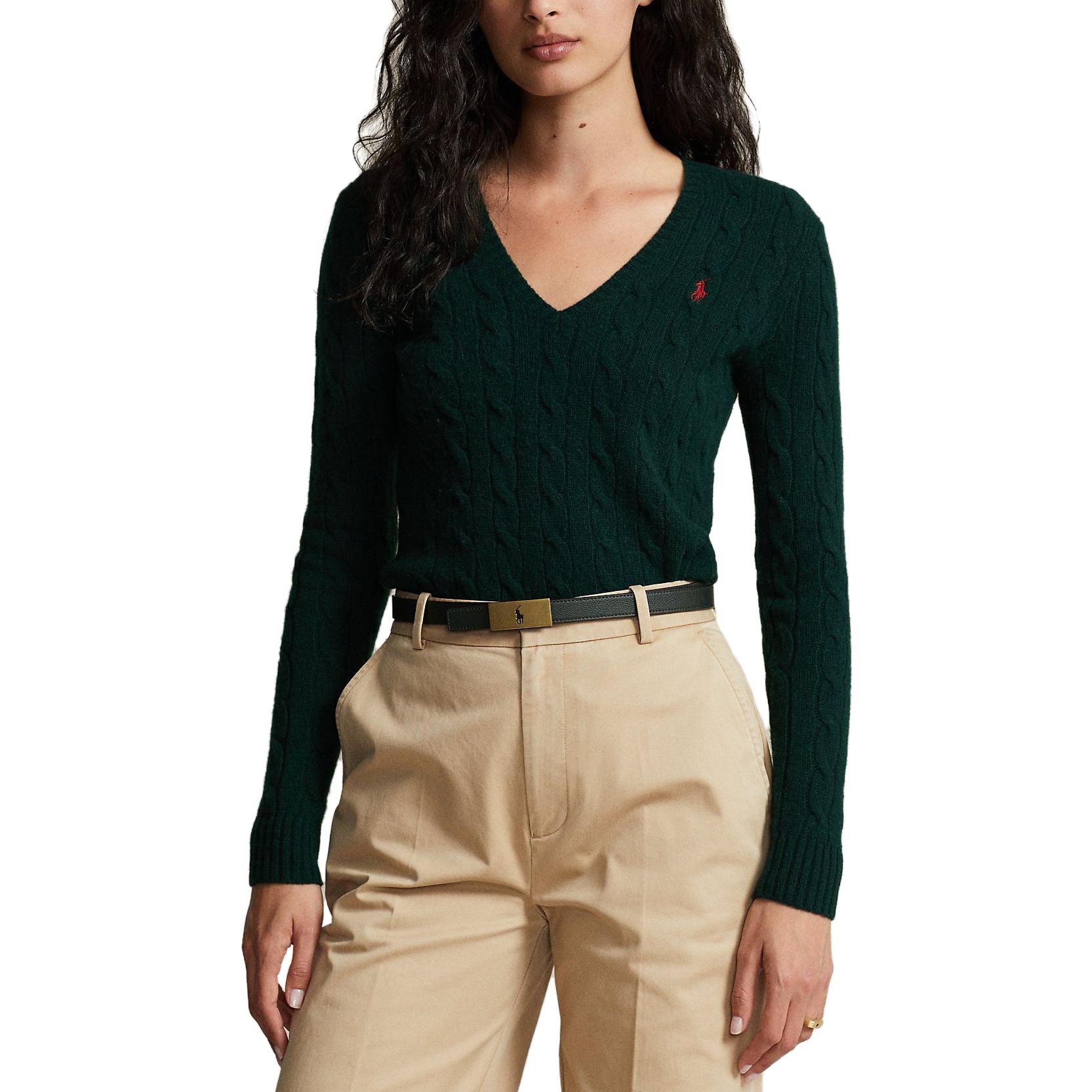 (Women) Polo Ralph Lauren Solid V-Neck Long Sleeve Sweater Women’s Green. 211910422-010 圖 5