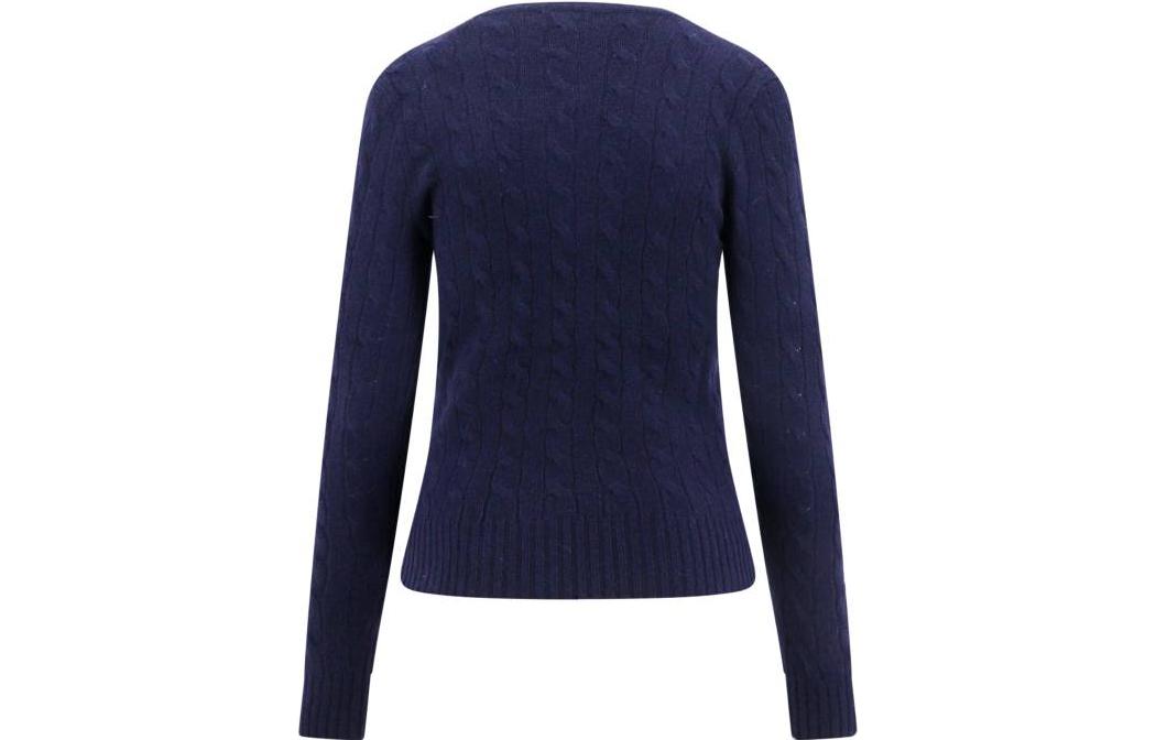 (Women) Polo Ralph Lauren Solid V-Neck Pullover Knit Sweater Women Deep Navy 211910422-003 圖 3