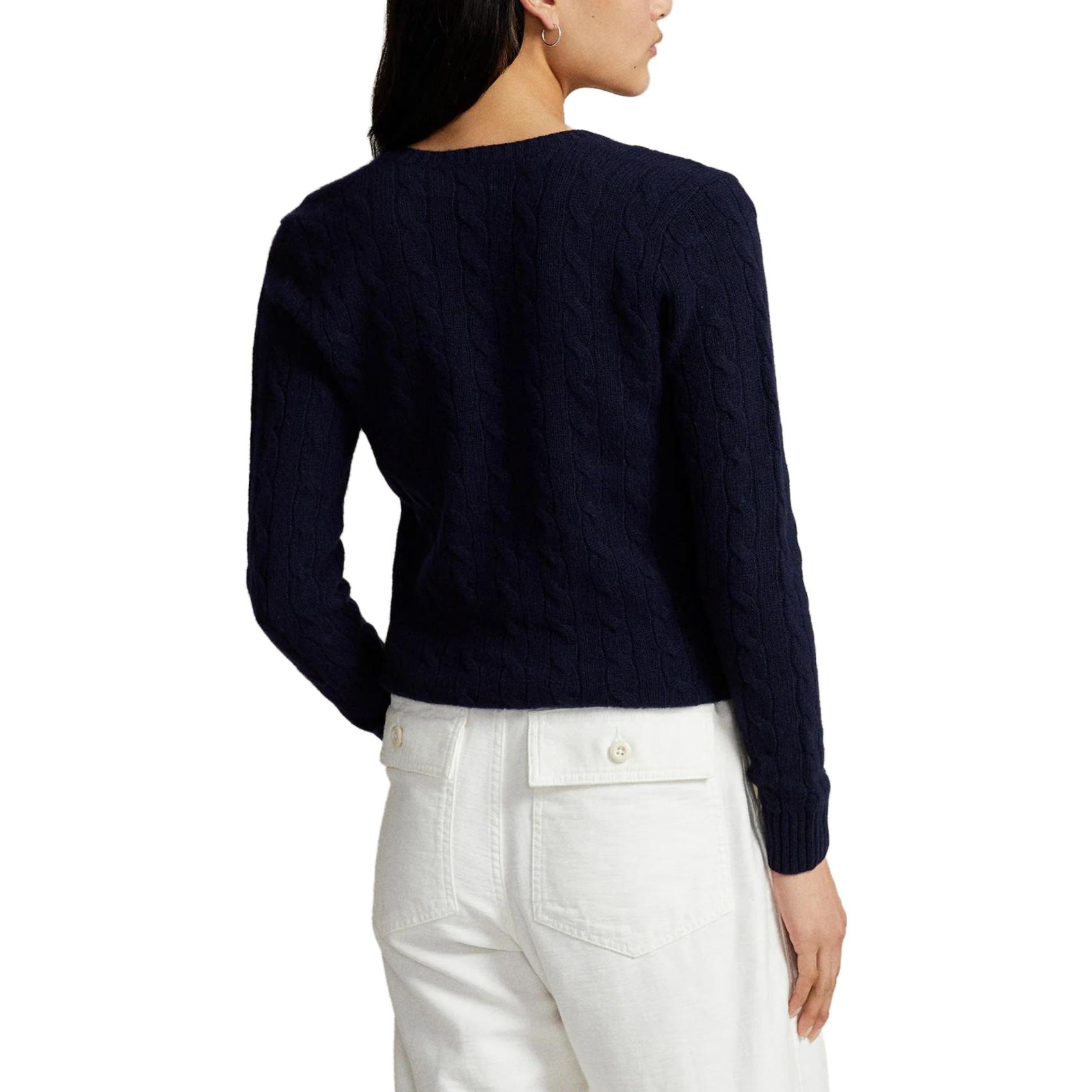 (Women) Polo Ralph Lauren Solid V-Neck Pullover Knit Sweater Women Deep Navy 211910422-003 圖 5