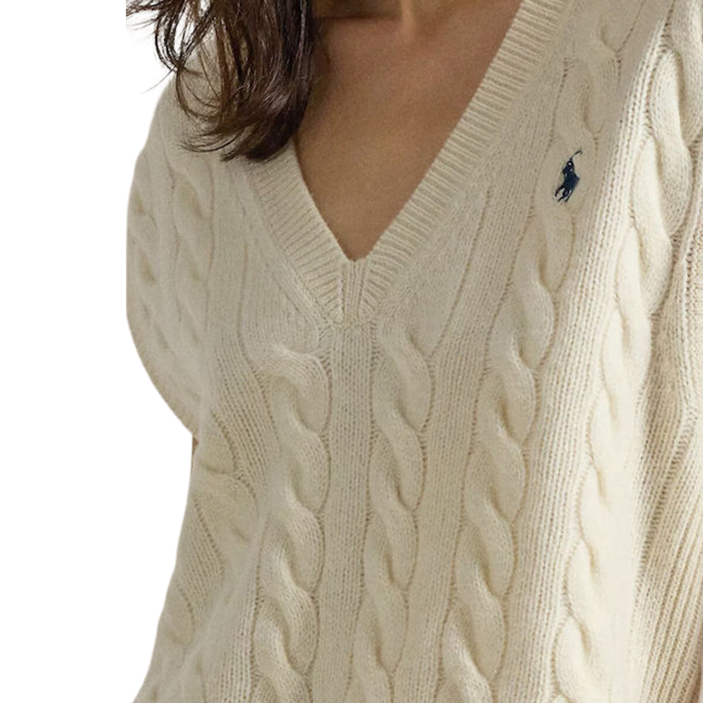 Details for (W) Polo Ralph Lauren V-Neck Tanpa Lengan Beige (Wanita). 211949994-002