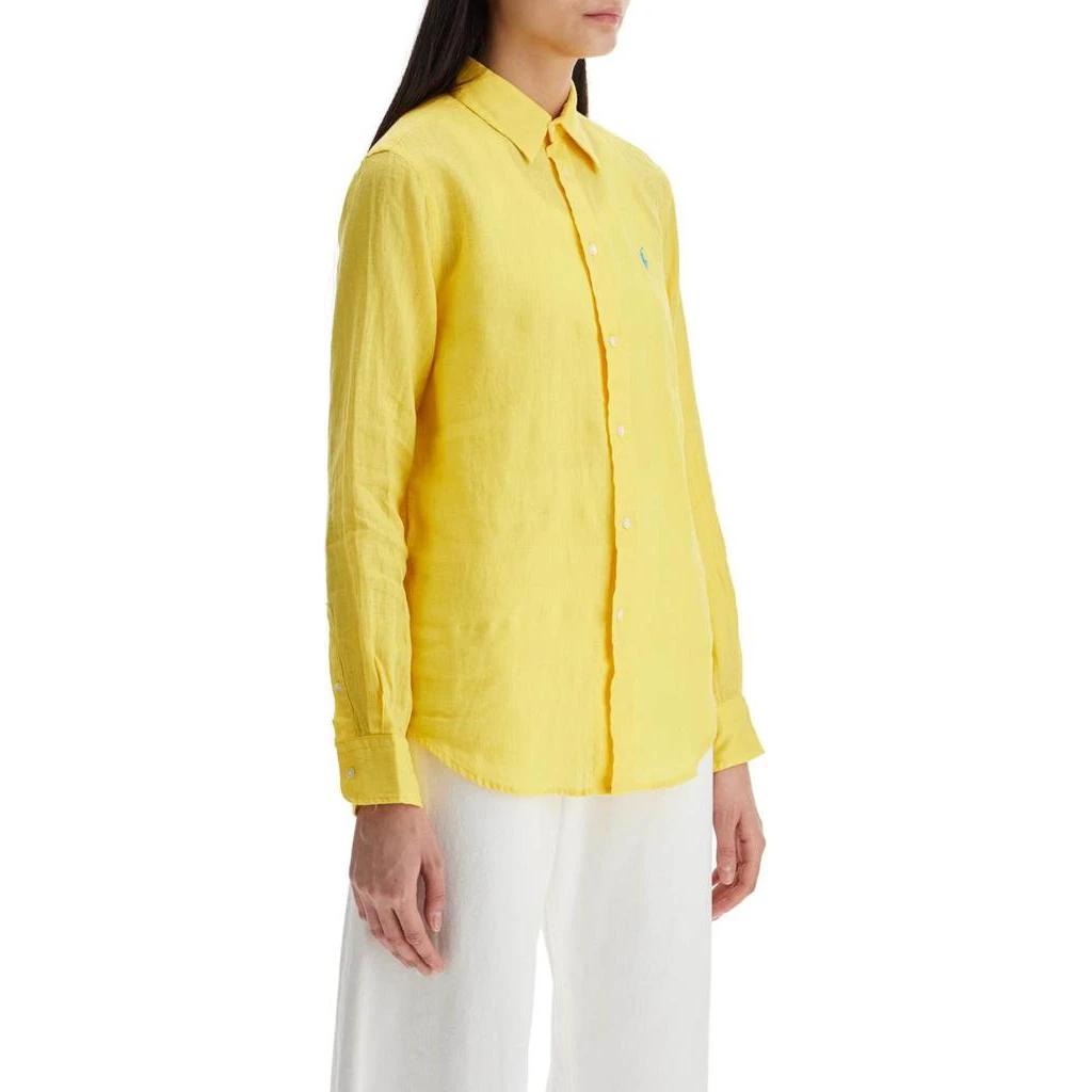 (Women) Polo Ralph Lauren Solid Yellow Long Sleeve Shirt 211867454-038 圖 4