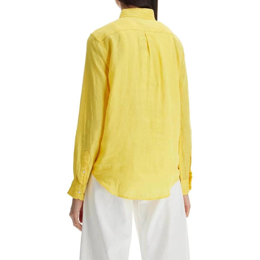 (Women) Polo Ralph Lauren Solid Yellow Long Sleeve Shirt 211867454-038 圖 5