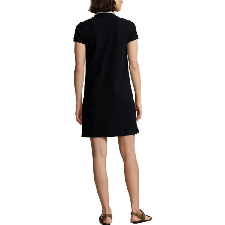 Shop (W) Polo Ralph Lauren SS20 黑色短袖纯色套头连衣裙 WMPODRSNN820093-001