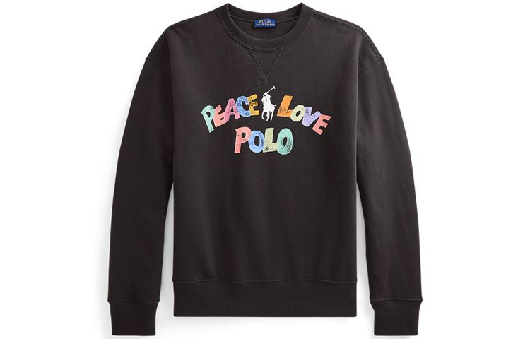 (Women) Polo Ralph Lauren SS21 Graphic Print Sweatshirt Black WMPOKNINFB20073-001