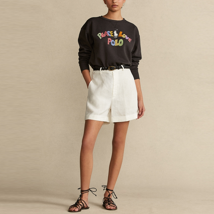 Purchase (W) Polo Ralph Lauren SS21 Sweatshirt Hitam dengan Desain Grafik WMPOKNINFB20073-001