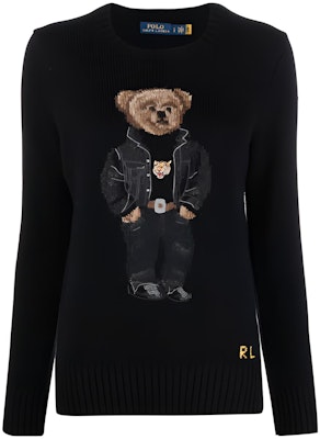 (W) Polo Ralph Lauren SS22 黑色卡通泰迪熊針織毛衣 211857294-001 Buy (W) Polo Ralph Lauren SS22 黑色卡通泰迪熊針織毛衣 211857294-001