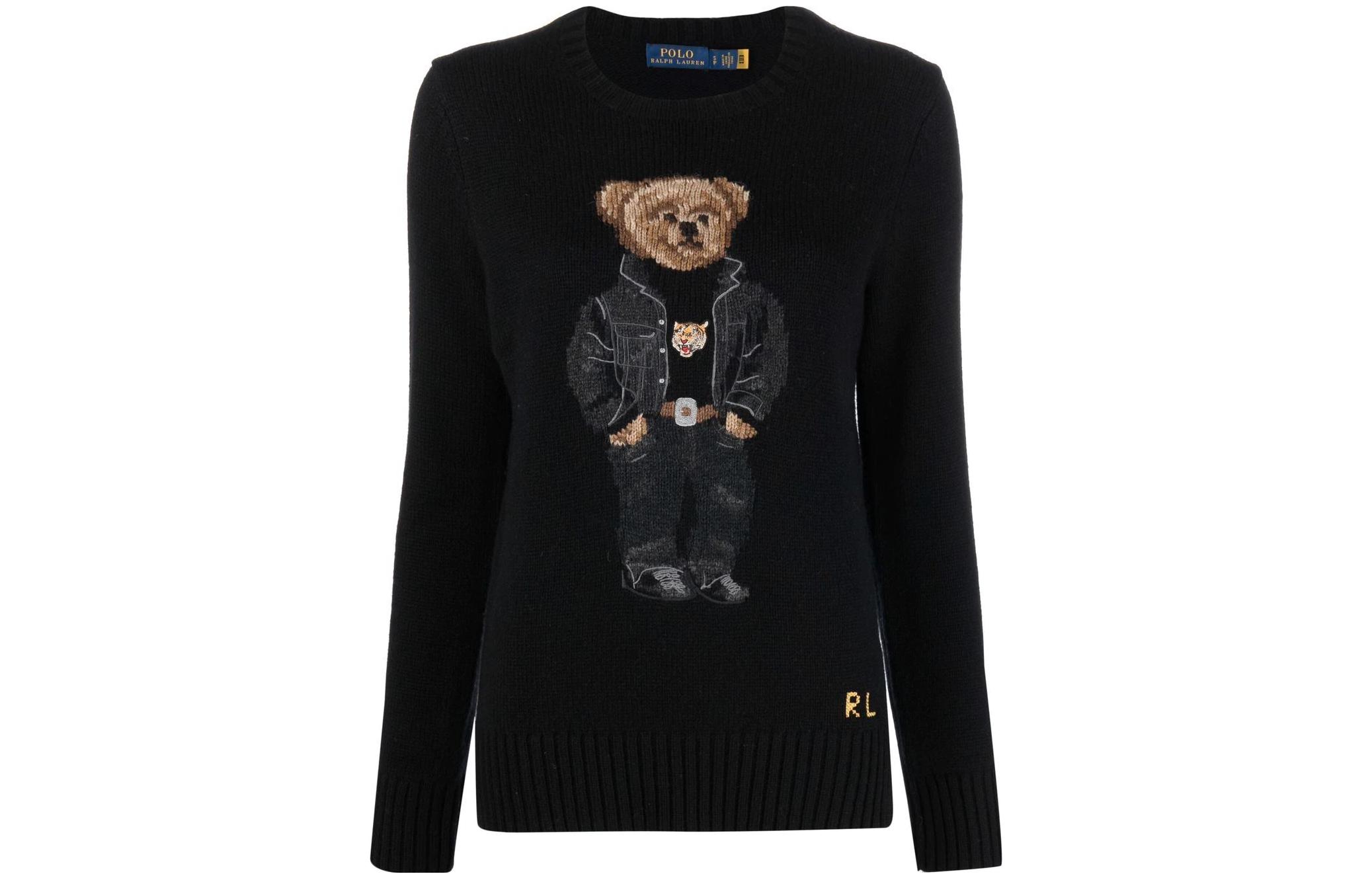 Order (W) Polo Ralph Lauren SS22 黑色卡通泰迪熊針織毛衣 211857294-001