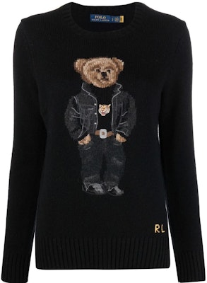 (W) Polo Ralph Lauren SS22 黑色卡通泰迪熊針織毛衣 211857294-001 Order (W) Polo Ralph Lauren SS22 黑色卡通泰迪熊針織毛衣 211857294-001