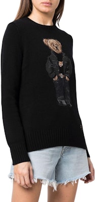 (W) Polo Ralph Lauren SS22 黑色卡通泰迪熊針織毛衣 211857294-001 Shop (W) Polo Ralph Lauren SS22 黑色卡通泰迪熊針織毛衣 211857294-001