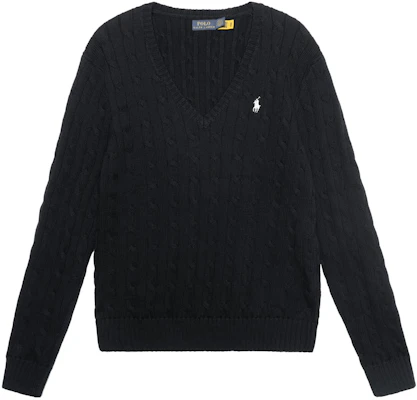 (W) Polo Ralph Lauren SS22 黑色V領麻花編織套頭毛衣。 WMPOSWEN6810096-B10 Buy (W) Polo Ralph Lauren SS22 黑色V領麻花編織套頭毛衣。 WMPOSWEN6810096-B10