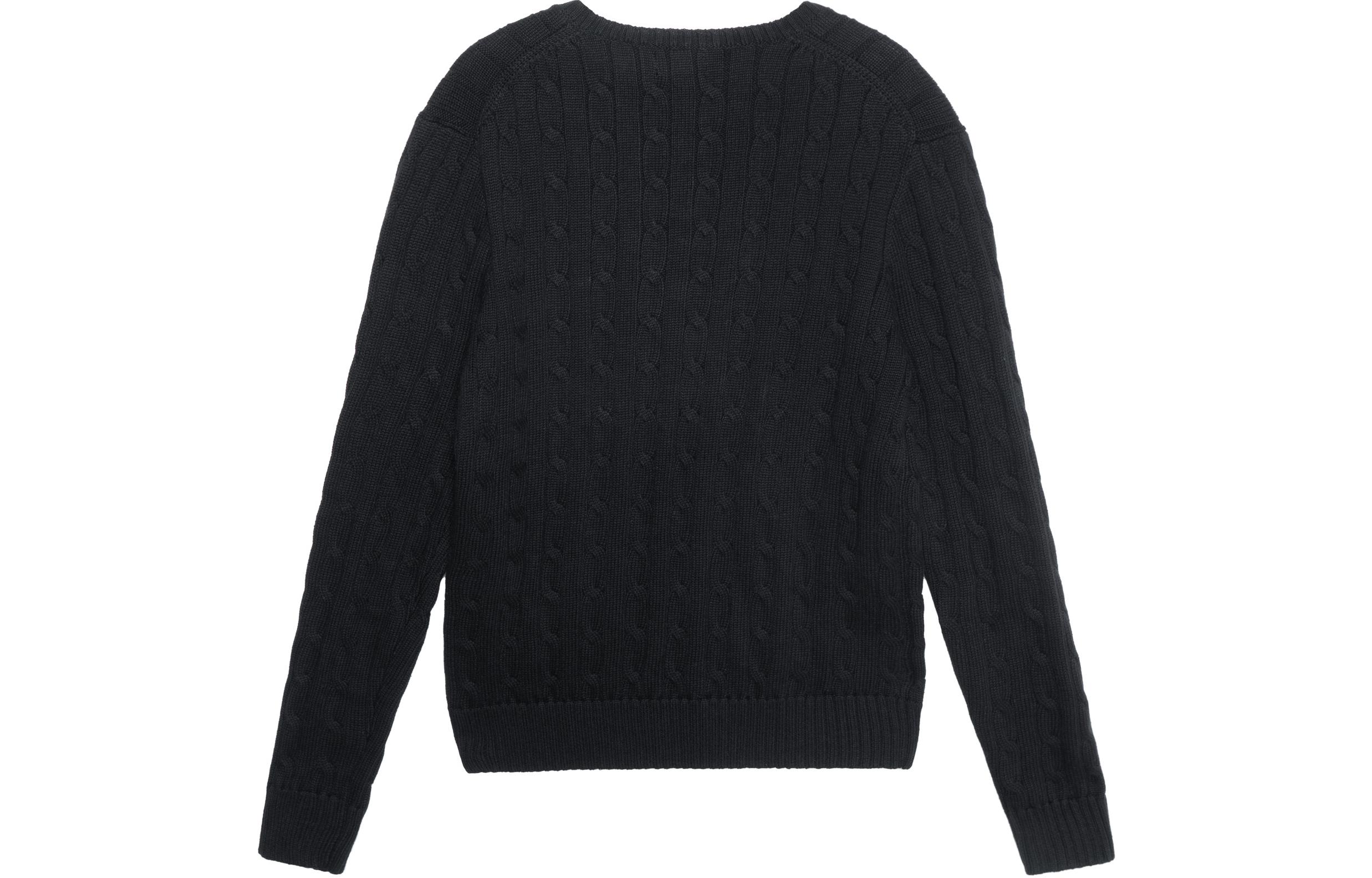 (Women) Polo Ralph Lauren SS22  Black V-Neck Cable Knit Pullover Sweater. WMPOSWEN6810096-B10 圖 3