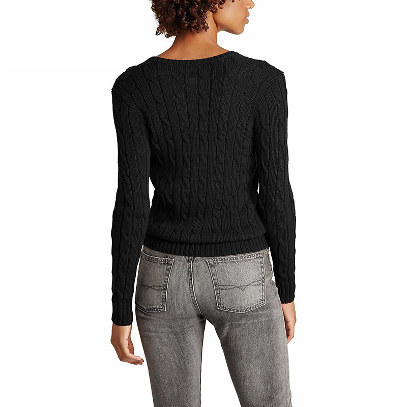 (Women) Polo Ralph Lauren SS22  Black V-Neck Cable Knit Pullover Sweater. WMPOSWEN6810096-B10 圖 6