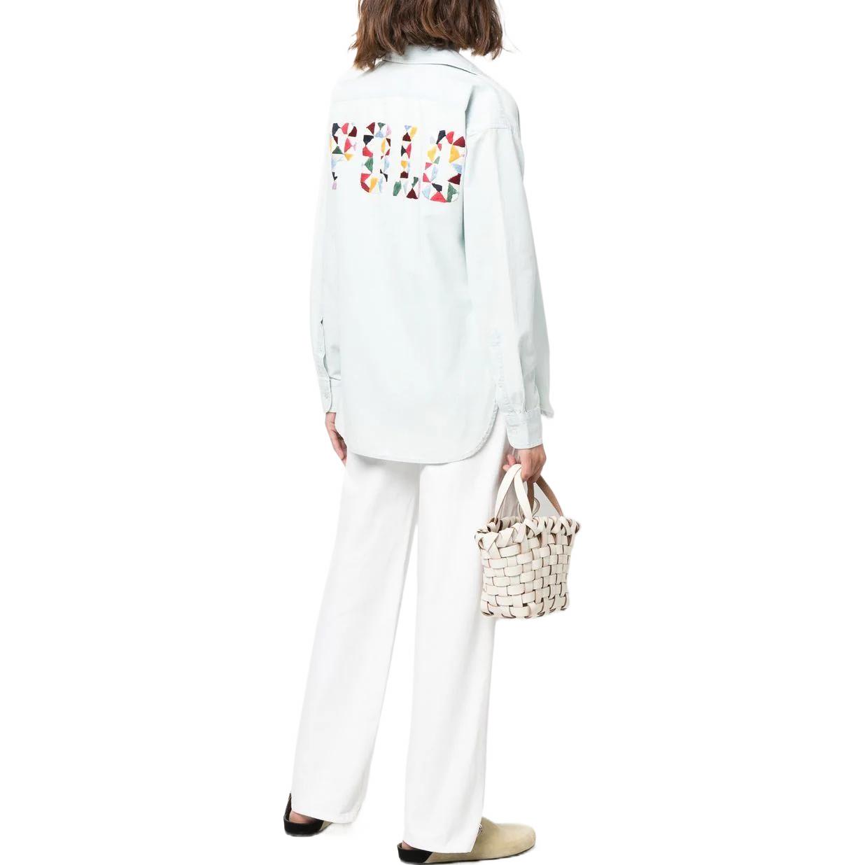 (Women) Polo Ralph Lauren SS22  Blue Long Sleeve Shirt with Back Logo. 211863971-001 圖 4