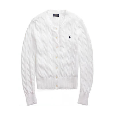 (Women) Polo Ralph Lauren SS22 Cable Knit Sweater White. WMPOSWEN6820272-100