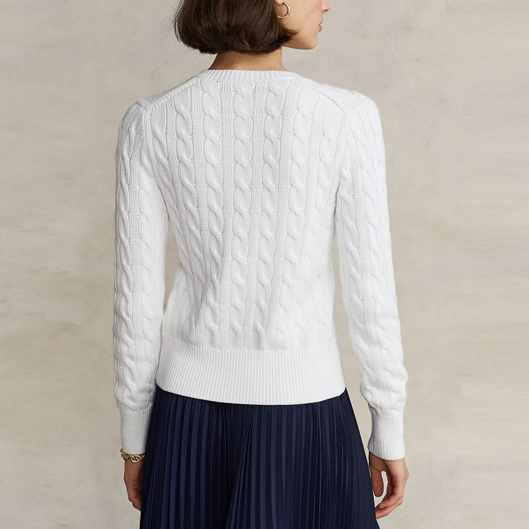 (Women) Polo Ralph Lauren SS22  Cable Knit Sweater White. WMPOSWEN6820272-100 圖 5