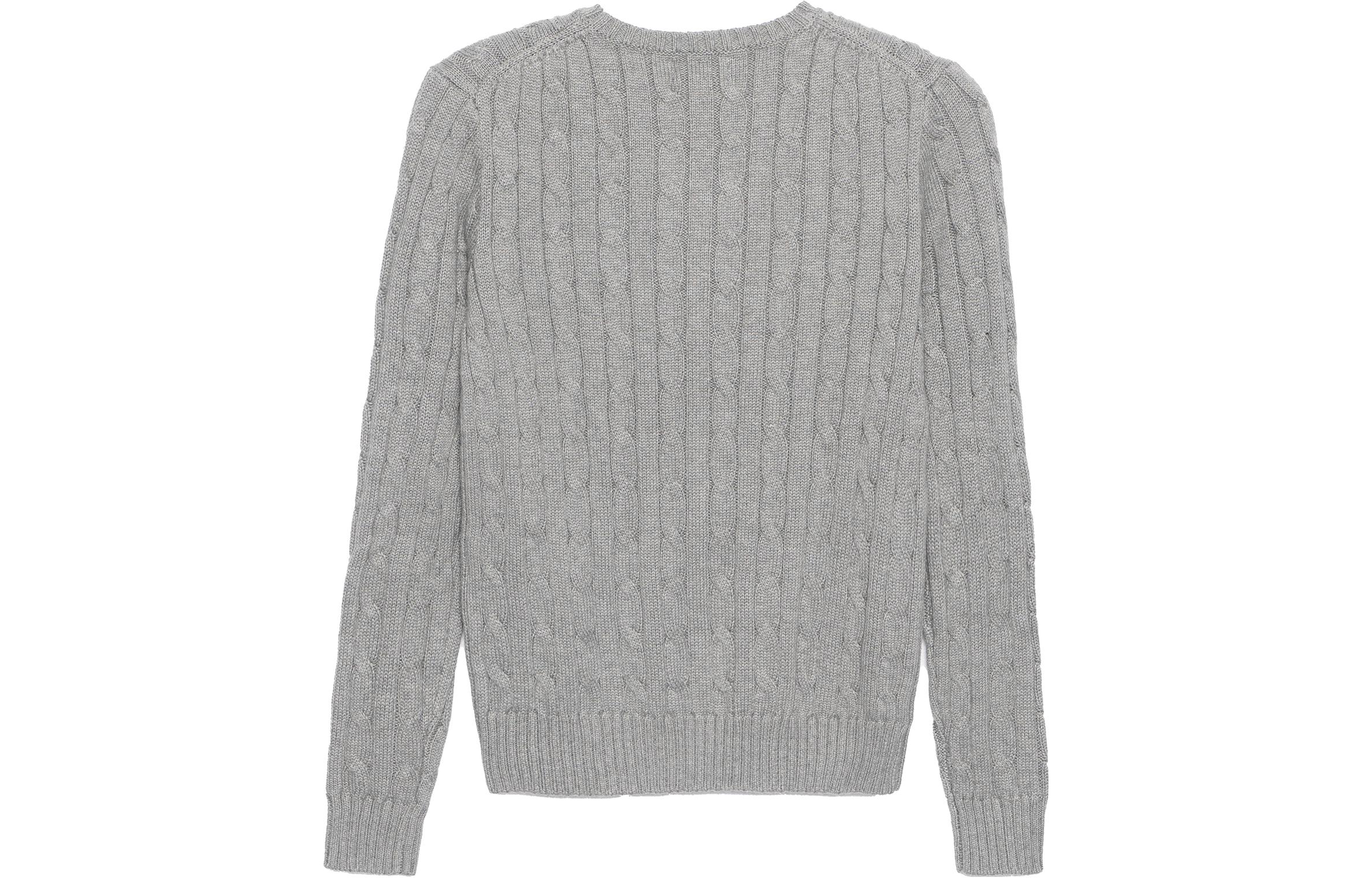 (Women) Polo Ralph Lauren SS22  Grey Cable Knit Sweater with Embroidered Logo 211570012-013 圖 3