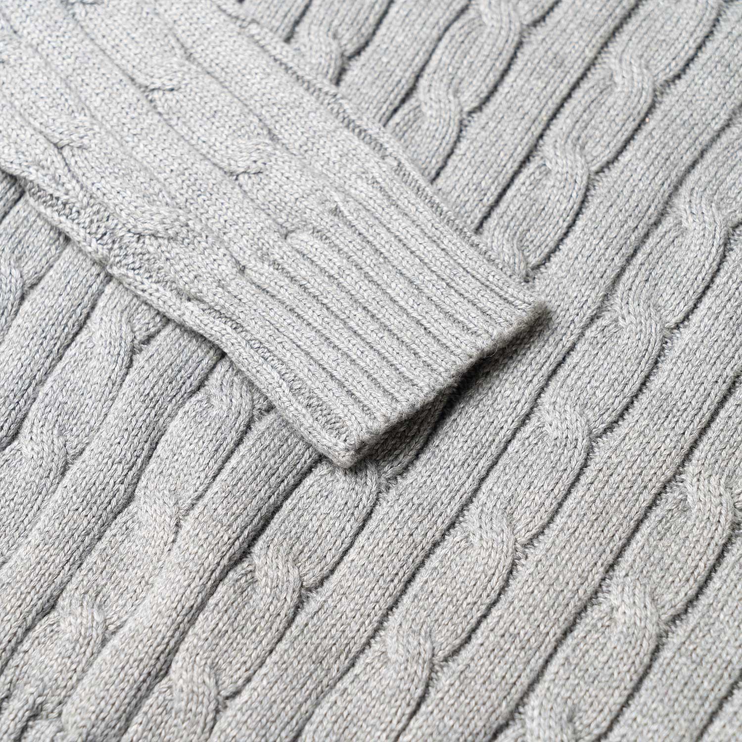 (Women) Polo Ralph Lauren SS22  Grey Cable Knit Sweater with Embroidered Logo 211570012-013 圖 6