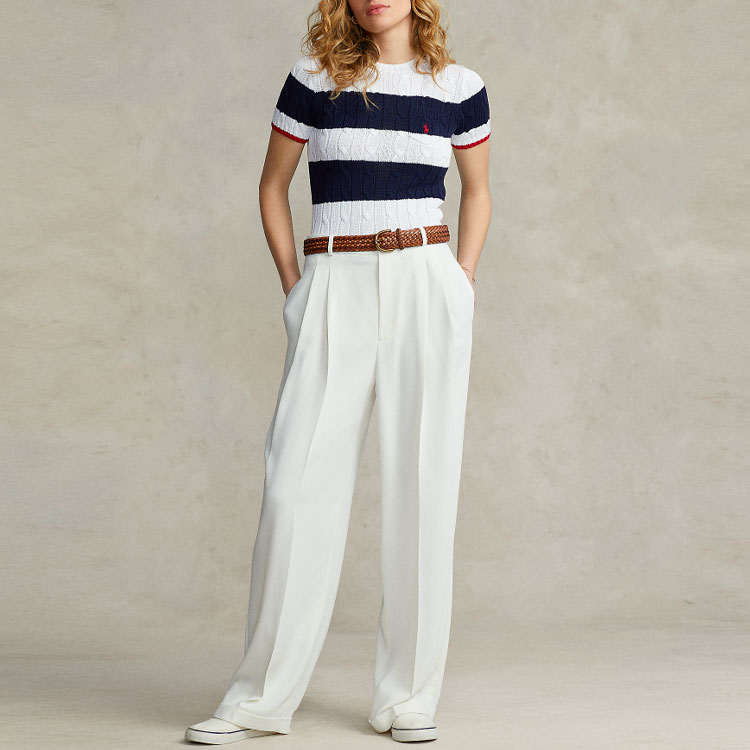 (Women) Polo Ralph Lauren SS22  Multicolor Striped Cable Knit Short Sleeve Sweater. WMPOSWENC020391 圖 4