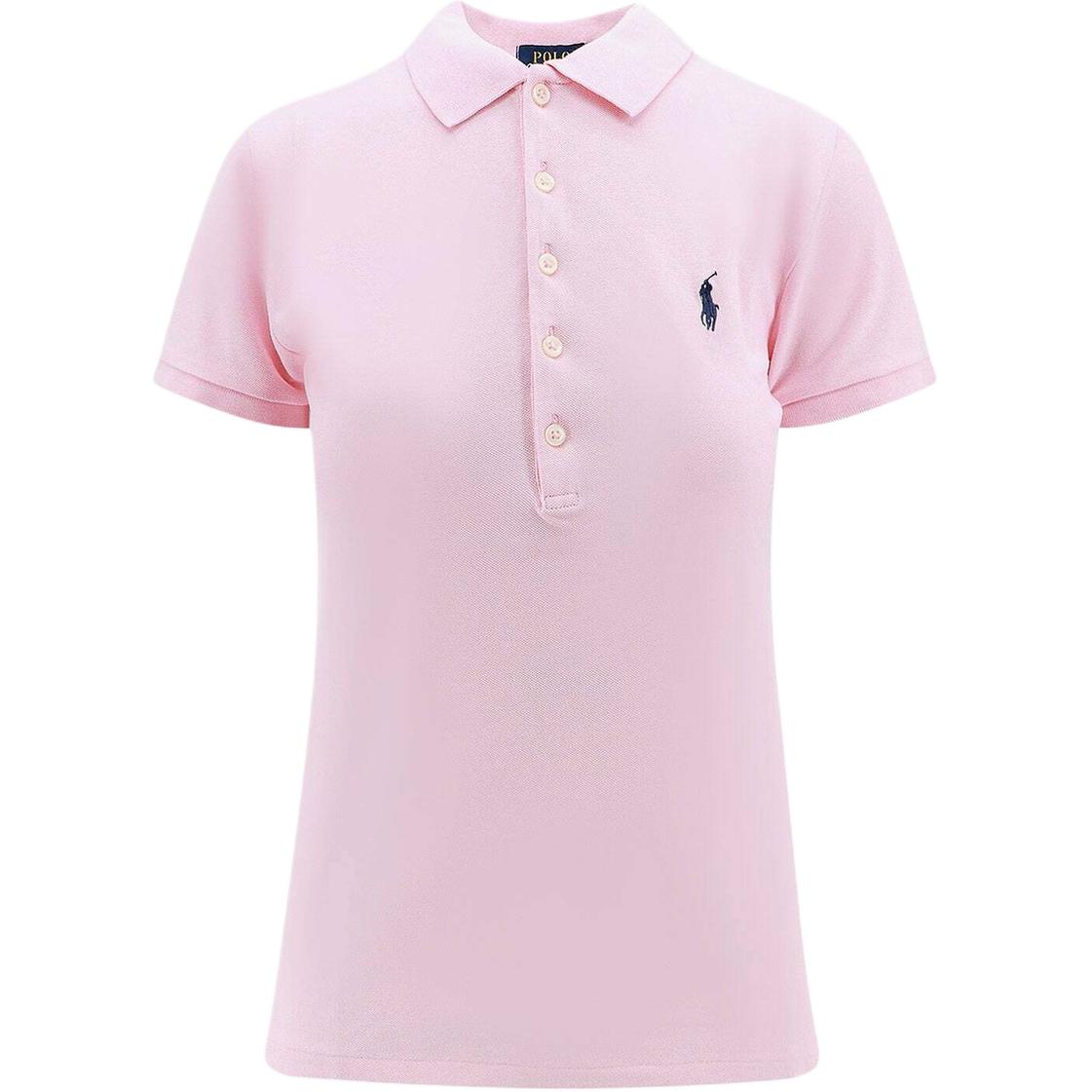 (Women) Polo Ralph Lauren SS22  Pink Solid Single-Breasted Casual Polo Shirt. 211870245-003