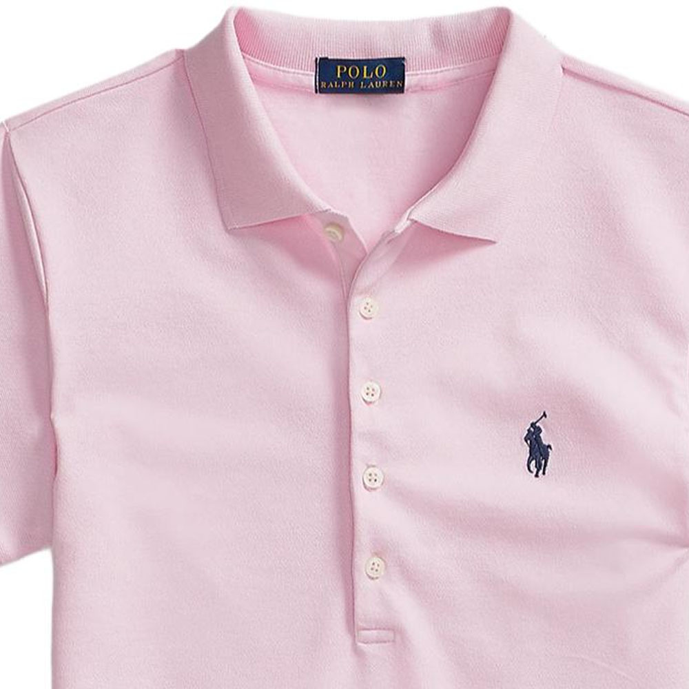 Details for (W) Polo Ralph Lauren SS22 Camisa Polo Rosa Casual de un Solo Botón. 211870245-003